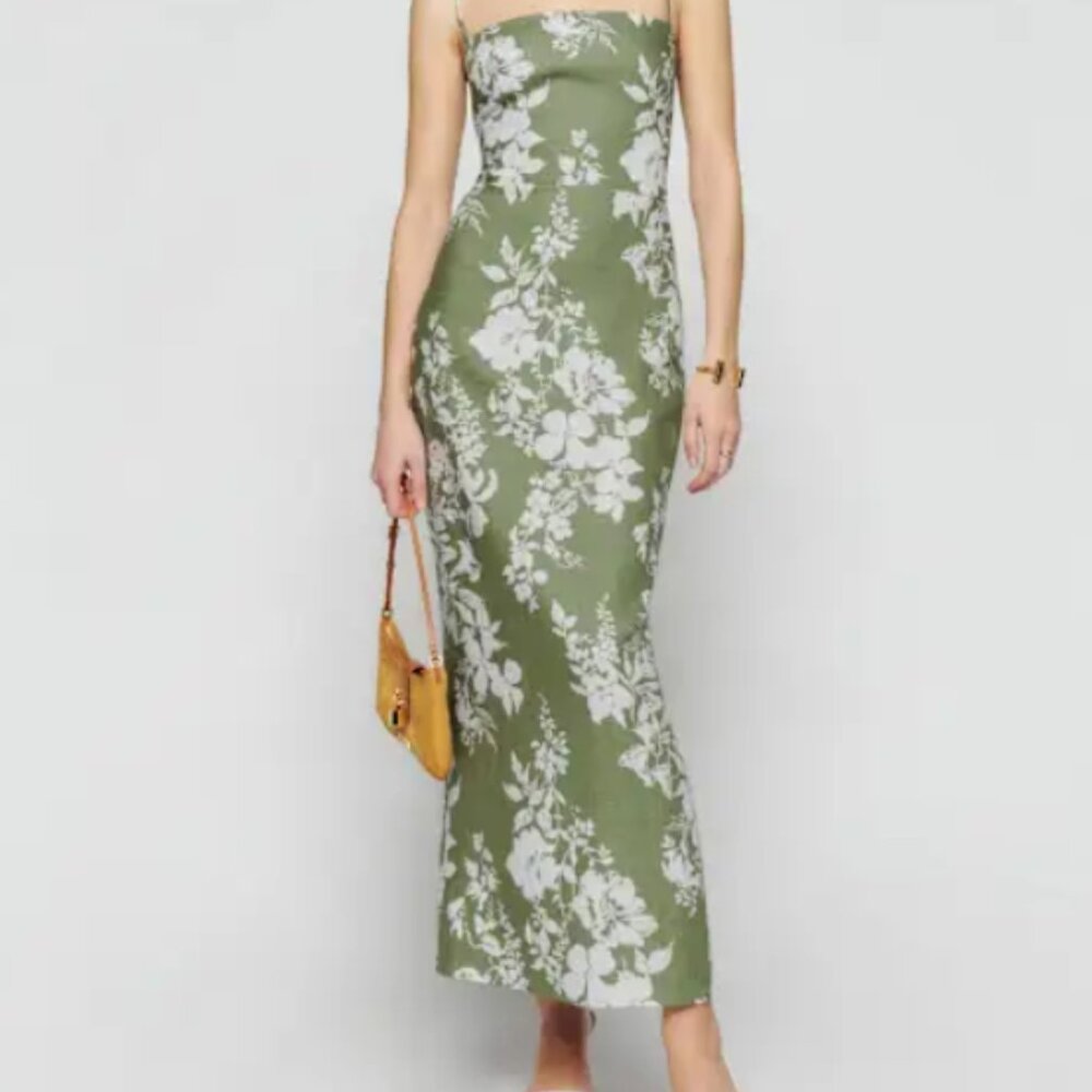 Reformation Frankie Linen Dress Size 8